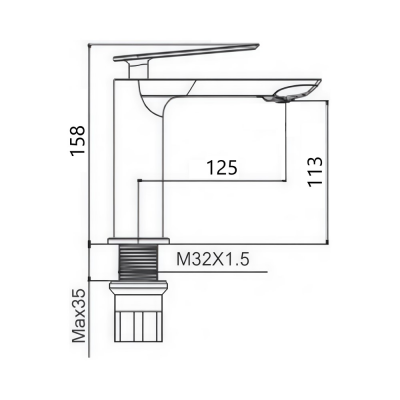 Смеситель для раковины Maretti Campanella CP32RF847, золото сатин