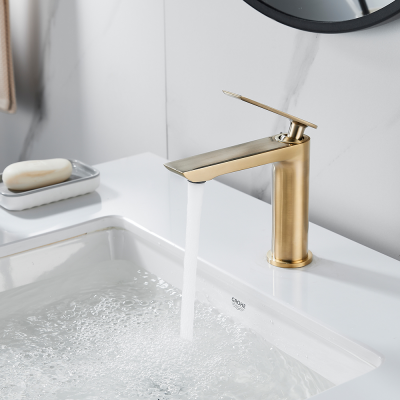 Смеситель для раковины Maretti Campanella CP32RF847, золото сатин