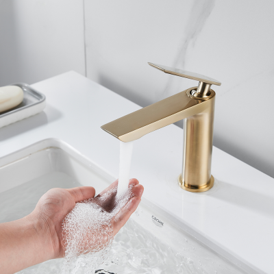 Смеситель для раковины Maretti Campanella CP32RF847, золото сатин