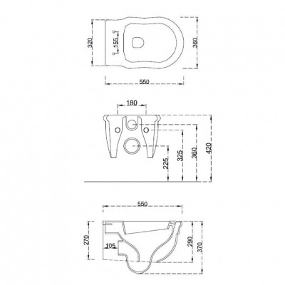 Caprigo Boheme DW10 чаша-унитаз подвесной