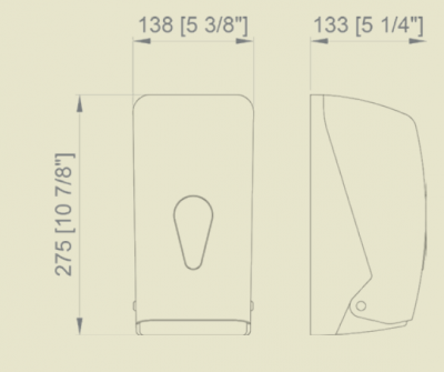 Диспенсер листовой туалетной бумаги NOFER Bulkpack 05118.T, пластик/синий