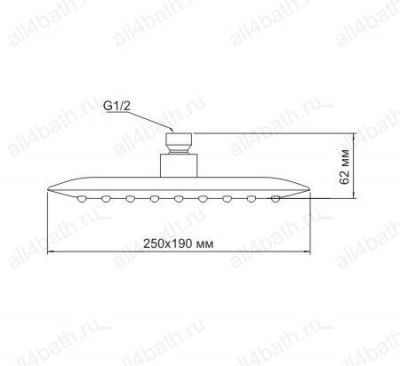 WasserKRAFT A031 душевая насадка (верхняя)
