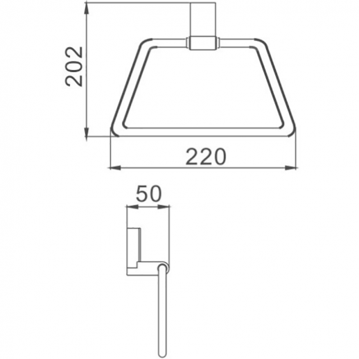 Кольцо для полотенец Haiba HB8804 (латунь) хром