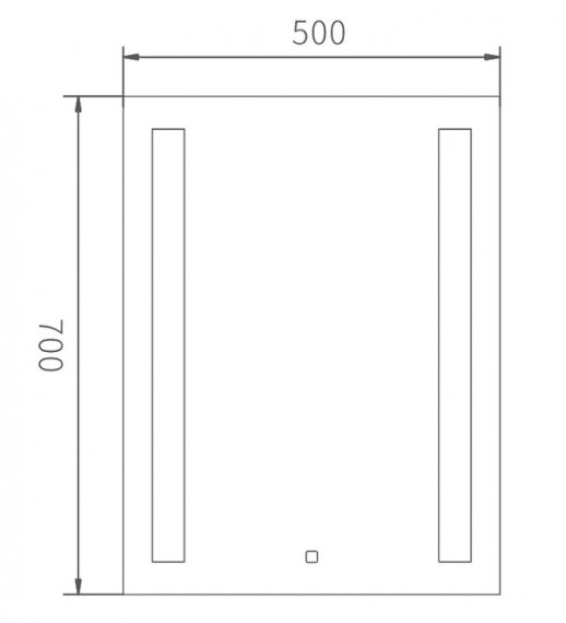 Зеркало Haiba 50 HB663 с подсветкой с сенсорным выключателем (стекло)
