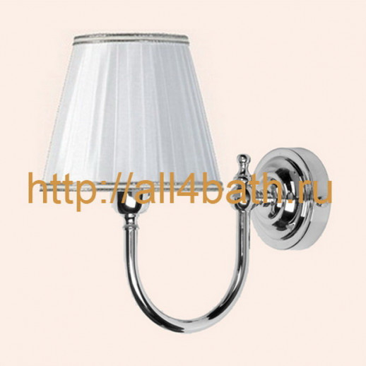 Tiffany World Bristol TWBR029 cr + TWHA14-01.54 bi/сr светильник настенный, основание: хром, абажур: белый хром