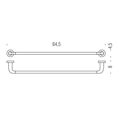 COLOMBO BASIC B2711 полотенцедержатель, хром