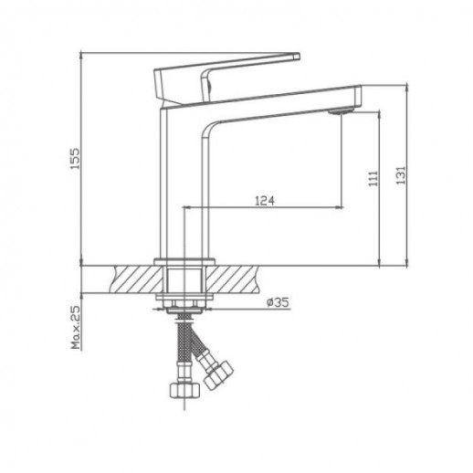 Смеситель для раковины Haiba HB10615-7 (латунь) черный