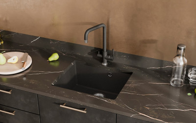 Кухонная мойка Ulgran Quartz Under 500-07, уголь