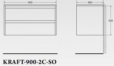 Тумба под раковину BelBagno KRAFT-900-2C-SO-BO
