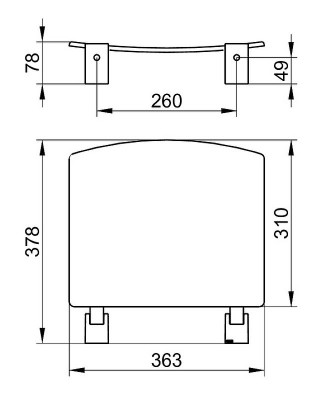 Сиденье для душа Keuco Plan 14980010051, белое