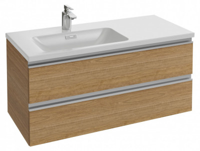 Мебель для раковины-столешницы 100 см, под левостороннюю раковину, нежный аквамарин, Jacob Delafon «VOX» (EB2025-RA-M43)