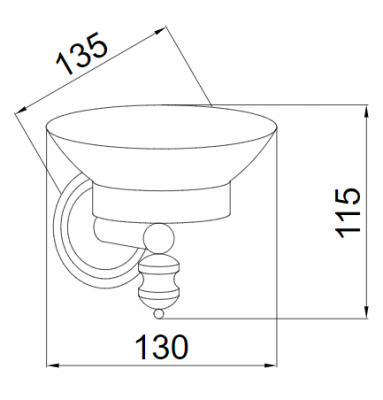 Boheme PALAZZO 10103 мыльница настенная, золото/белый