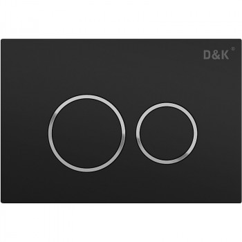 Клавиша смыва D&K Bayern DB1529025 черная металл / пластик