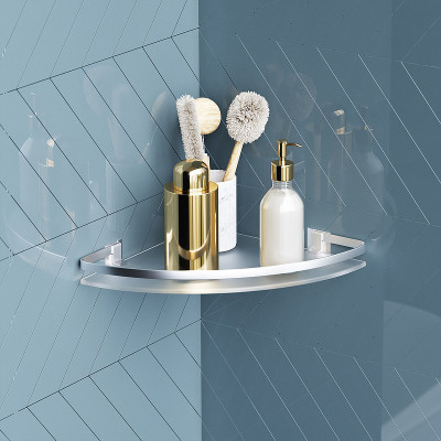 Стеклянная полка AM.PM Sense L A7456100 угловая Серебристая