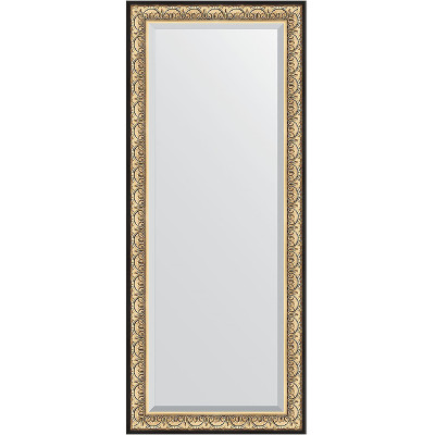 Зеркало напольное Evoform Exclusive Floor 205х85 BY 6133 с фацетом в багетной раме Барокко золото 106 мм