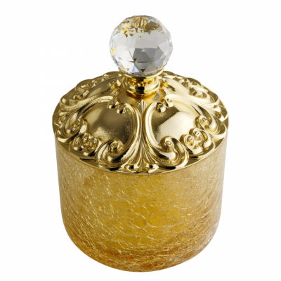 MIGLIORE Cristalia SWAROVSKI 16824 баночка высокая, 9 см, золото