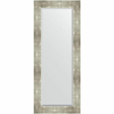 Зеркало настенное Evoform Exclusive 136х56 BY 1160 с фацетом в багетной раме Алюминий 90 мм