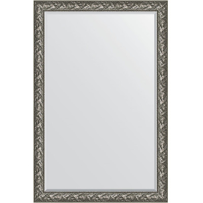 Зеркало настенное Evoform Exclusive 179х119 BY 3624 с фацетом в багетной раме Византия серебро 99 мм