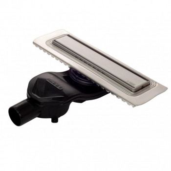 Желоб BERGES водосток В1 Keramik 500, матовый хром, S-сифон D50 H60 боковой