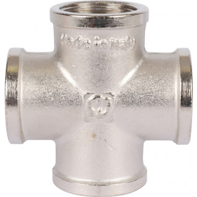 Крестовина STOUT латунь резьбовая ВВ никелированная 3/4 SFT-0031-000034