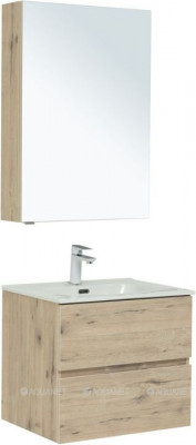 Комплект мебели для ванной Aquanet Алвита New 60 2 ящика, дуб веллингтон белый (00274209)