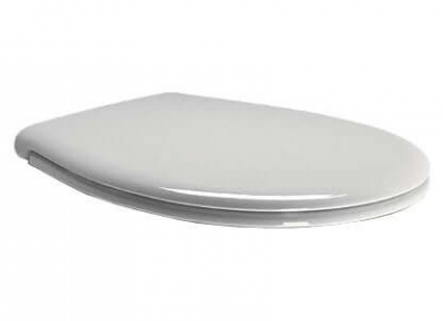 Сиденье для унитаза с крышкой GSI Classic MSC87CN11 bi/cr 530 мм х 370 мм, soft-close, белое глянцевое/хром