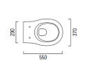 Сиденье для унитаза с крышкой GSI Classic MSC87CN11 bi/cr 530 мм х 370 мм, soft-close, белое глянцевое/хром