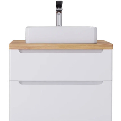 Тумба под раковину Jorno Wood 80 wood.01.80/P/W подвесная белая