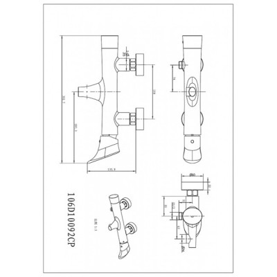 Смеситель для ванны с душем KAISER Calla (71022) хром