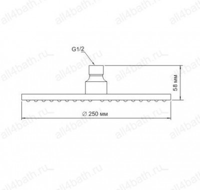 WasserKRAFT A030 душевая насадка (верхняя)