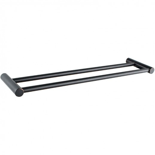 Полотенцедержатель Haiba HB8409-7 двойной (нерж сталь) черный