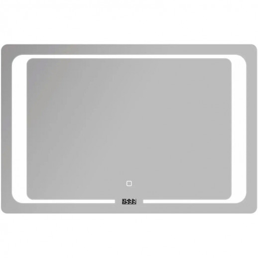 Зеркало Haiba 70 HB664 с подсветкой с сенсорным выключателем и часами (стекло)