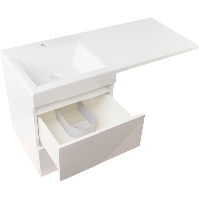 Тумба под раковину Style Line Даллас Люкс Plus 110 СС-00002350 подвесная белая