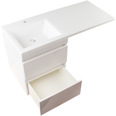 Тумба под раковину Style Line Даллас Люкс Plus 110 СС-00002350 подвесная белая