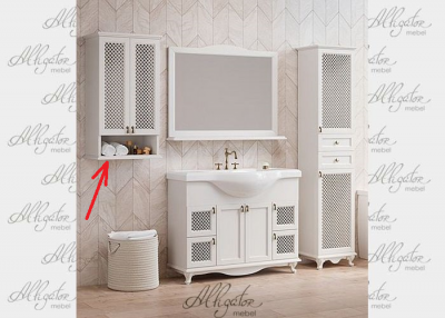 Аллигатор-мебель Валенсия 35 пенал (глухой фасад), коричневый, массив бука