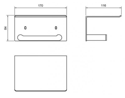 Держатель туалетной бумаги Nofer Verona 16876.S с полкой Сатин матовый