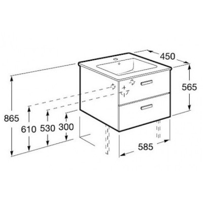Roca Victoria Nord ZRU9000027 тумба 60 см, венге