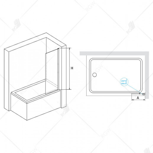 Шторка на ванну RGW Screens SC-056 30х150 351105630-11 прозрачная профиль хром