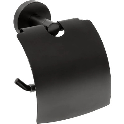 Держатель туалетной бумаги Bemeta Dark арт 104112010 с крышкой Черный