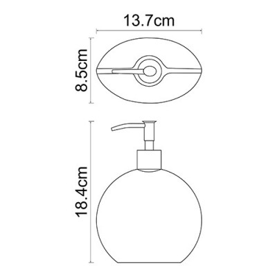 WasserKRAFT Eider K-33399 дозатор для жидкого мыла, полирезин