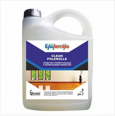 Ekokemika Clean Polerolle универсальное низкопенное нейтральное моющие средство с полирующим эффектом, 5 л