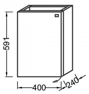 Тумба под раковину 40 см Jacob Delafon Pop Laminar EB285-G1C белый