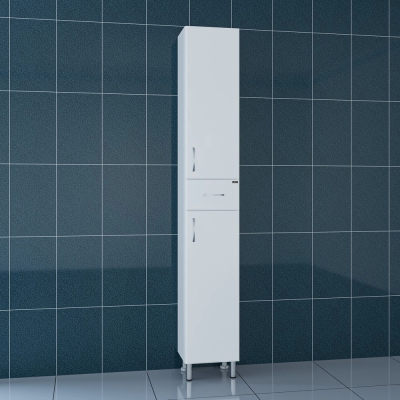 Шкаф-пенал для ванной СаНта Стандарт 30 напольный 300*1810*26,5 см, белый
