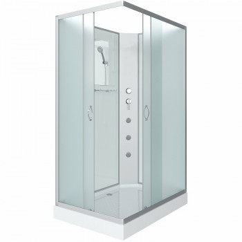 Душевая кабина Niagara Classic 100х80 NG-43085-14QBKG с гидромассажем прямоугольная угловая