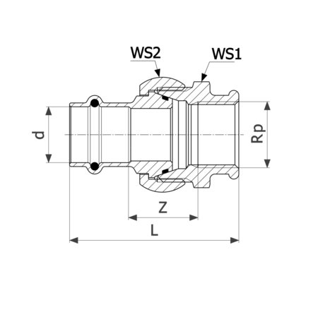 Viega Соединительный элемент резьбовой разъемный Profipress G