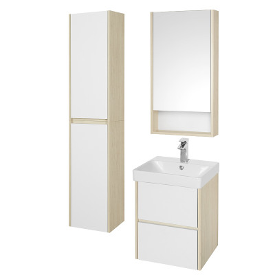 Тумба под раковину Aquaton Сканди 45 1A251601SDB20 подвесная белый дуб верона