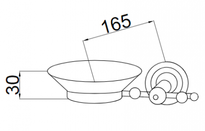 Boheme IMPERIALE 10403 мыльница настенная, золото