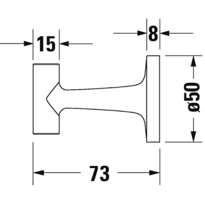Крючок в ванную Duravit Starck T 0099294600 черный матовый
