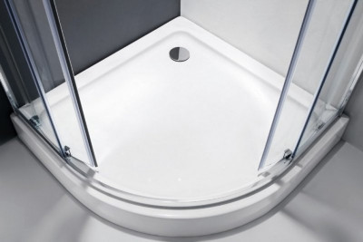 Душевой уголок Cezares MOLVENO-R-2-90-C/P-Cr-IV, 90 х 90 см, стекло прозрачное/матовое, цвет профиля хром