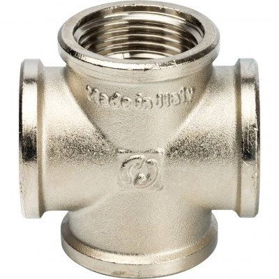 Крестовина STOUT латунь резьбовая ВВ никелированная 1" SFT-0031-000001